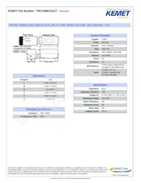 T491V686K010ZT Datasheet Cover