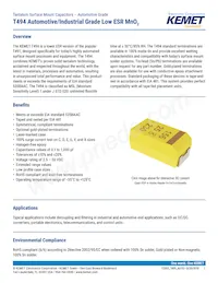 T494A106M016ATAUTO Datasheet Copertura