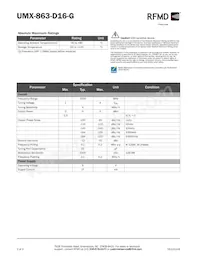 UMX-863-D16-G Datasheet Pagina 2