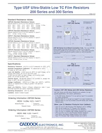 USF370-9.99M-0.01%-5PPM Datenblatt Seite 2