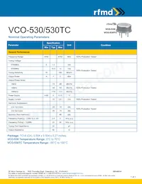 VCO-530TC Datasheet Cover