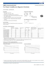 VLF4012AT-220MR51 Datasheet Cover