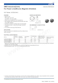 VLF5010AT-100MR78-2 Datasheet Cover