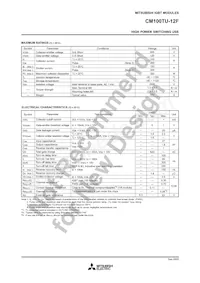 CM100TU-12F Datasheet Page 2