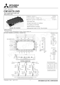 CM100TX-24S Datasheet Cover