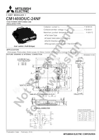 CM1400DUC-24NF Datasheet Cover