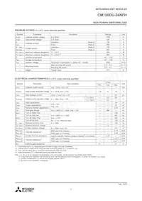 CM150DU-24NFH Datasheet Page 2