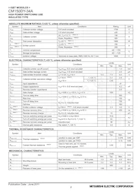 CM150DY-34A Datasheet Page 2