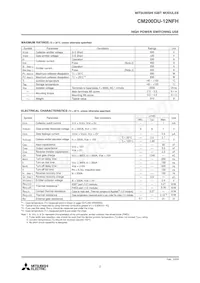 CM200DU-12NFH數據表 頁面 2