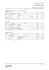 CM200RL-12NF Datasheet Page 2