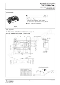 CM500HA-34A Datasheet Cover