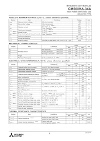 CM500HA-34A Datasheet Pagina 2