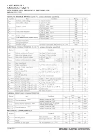 CM600DU-12NFH Datasheet Page 2