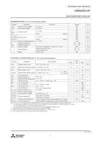 CM600DU-5F Datasheet Page 2