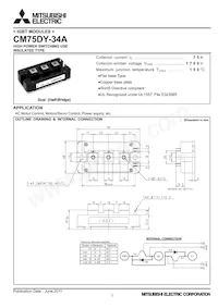 CM75DY-34A Datasheet Cover