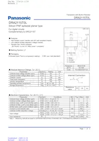 DRA2115T0L Datasheet Cover