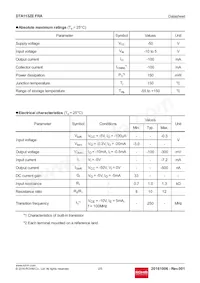 DTA113ZEFRATL Datasheet Pagina 2