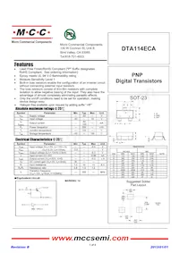 DTA114ECA-TP Datasheet Cover