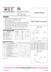 DTA114TCA-TP Datenblatt Cover