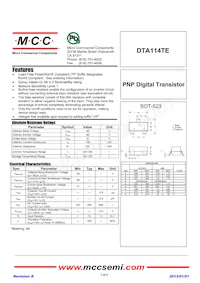 DTA114TE-TP Datasheet Copertura