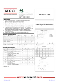 DTA114TUA-TP Datenblatt Cover