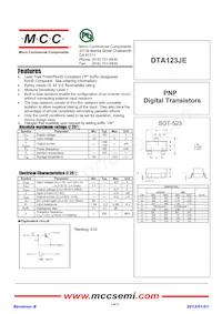 DTA123JE-TP Datasheet Cover