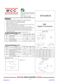 DTA124ECA-TP Datasheet Cover