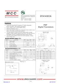 DTA143ECA-TP數據表 封面