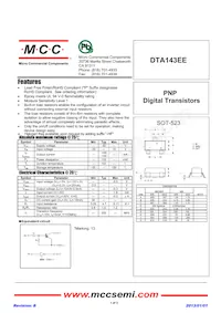 DTA143EE-TP Datasheet Cover