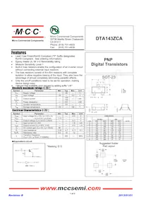 DTA143ZCA-TP Datenblatt Cover