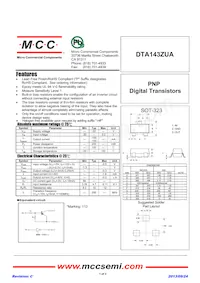 DTA143ZUA-TP Datasheet Cover