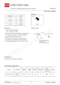 DTB113ZCHZGT116 Datasheet Cover