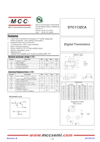 DTC113ZCA-TP Datasheet Cover