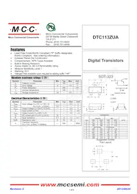 DTC113ZUA-TP數據表 封面