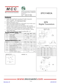 DTC114ECA-TP Datenblatt Cover