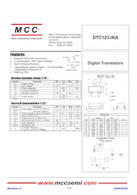 DTC123JKA-TP Datasheet Copertura