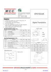 DTC123JUA-TP Datenblatt Cover