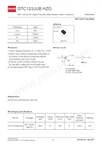 DTC123JUBHZGTL Datasheet Cover