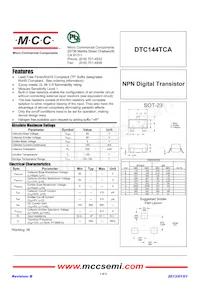 DTC144TCA-TP Datenblatt Cover