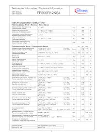 FF200R12KS4HOSA1 Datasheet Page 2