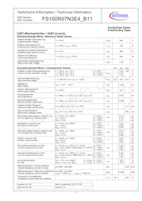 FS150R07N3E4B11BOSA1 Datasheet Pagina 2