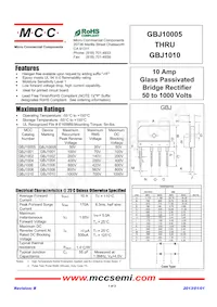 GBJ1010-BP Datasheet Cover