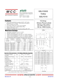 GBJ1501-BP Datasheet Cover