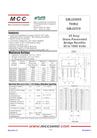 GBJ2501-BP Datasheet Cover