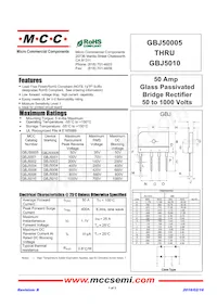 GBJ5010-BP Datasheet Cover