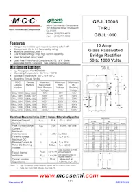 GBJL1010-BP Datasheet Cover