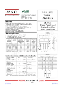 GBJL2510-BP Datasheet Copertura