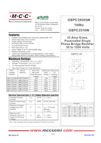 GBPC3504W-BP Datasheet Cover