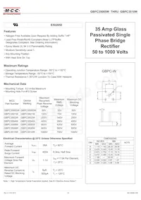 GBPC3508W-BP Datasheet Copertura