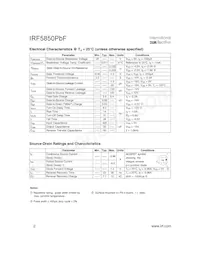 IRF5850TRPBF數據表 頁面 2